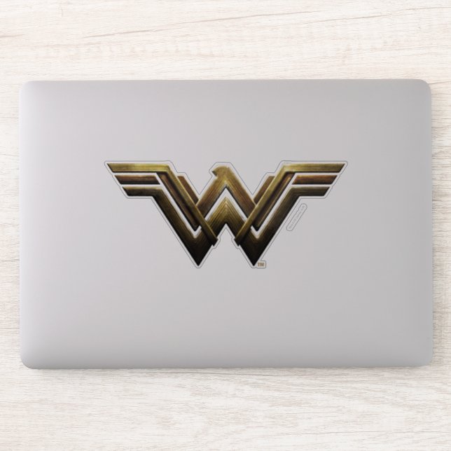 Justice League | Metallic Wonder Woman Symbol Sticker (Computer)