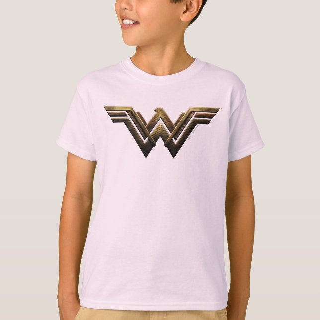 Justice League | Metallic Wonder Woman Symbol T-Shirt (Front)