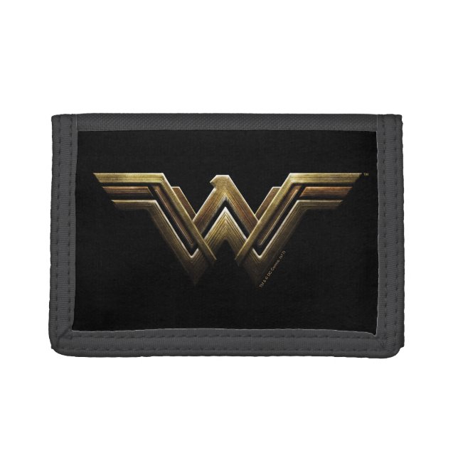 Justice League | Metallic Wonder Woman Symbol Tri-fold Wallet (Front)