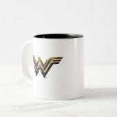 Justice League | Metallic Wonder Woman Symbol Two-Tone Coffee Mug (Front Left)