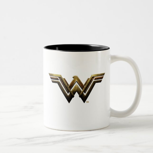 Justice League | Metallic Wonder Woman Symbol Two-Tone Coffee Mug (Right)