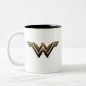 Justice League | Metallic Wonder Woman Symbol Two-Tone Coffee Mug (Left)