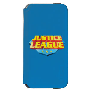 Justice League Name and Shield Logo iPhone 6/6s Wallet Case