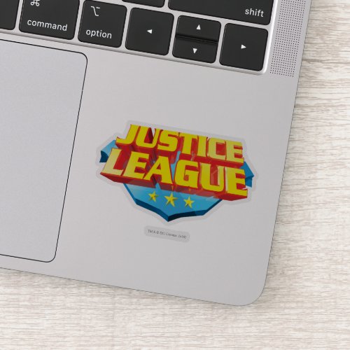 Justice League Name and Shield Logo Sticker