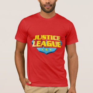 Justice League Name and Shield Logo T-Shirt