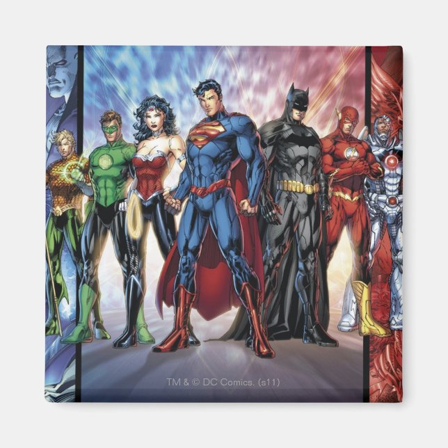 Justice League | New 52 Justice League Line Up Magnet (Front)