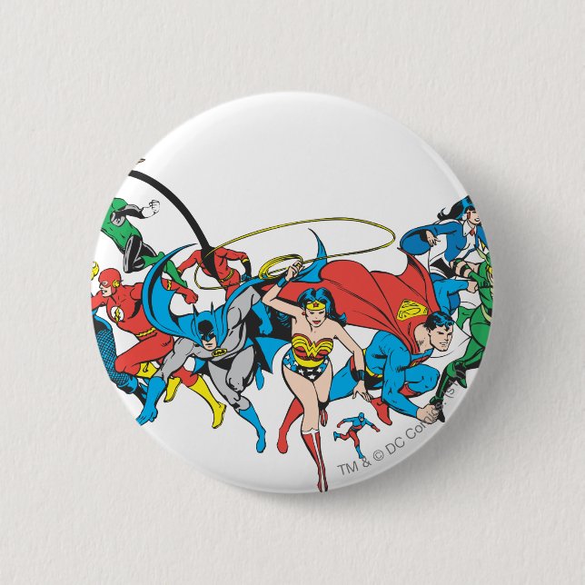 Justice League of America Group 2 Pinback Button (Front)
