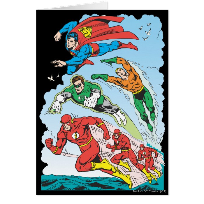 Justice League of America Group 3 Greeting Cards