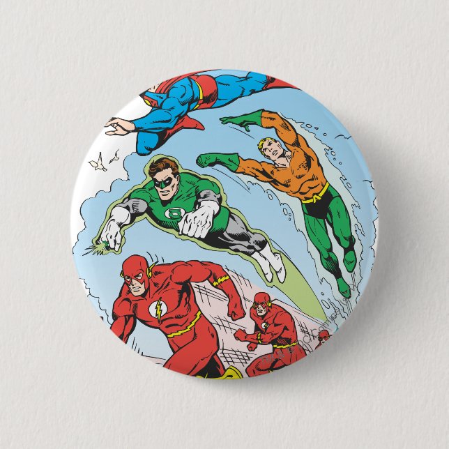 Justice League of America Group 3 Pinback Button (Front)