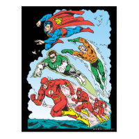 Justice League of America Group 3 Postcard