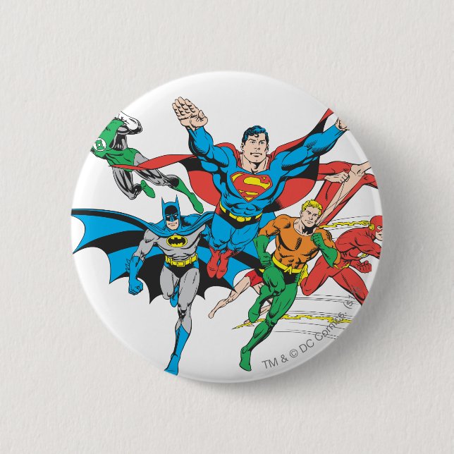 Justice League of America Group 4 Pinback Button (Front)