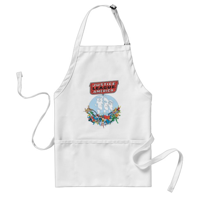 Justice League of America Group Adult Apron (Front)