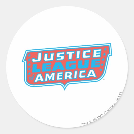 Justice League of America Logo Classic Round Sticker