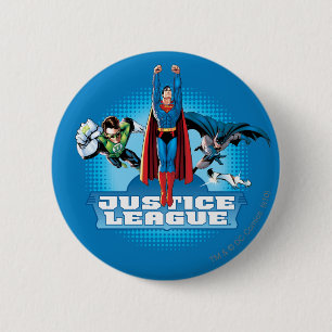 Justice League Power Trio Pinback Button