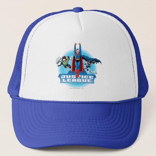 Justice League Power Trio Trucker Hat (Front)