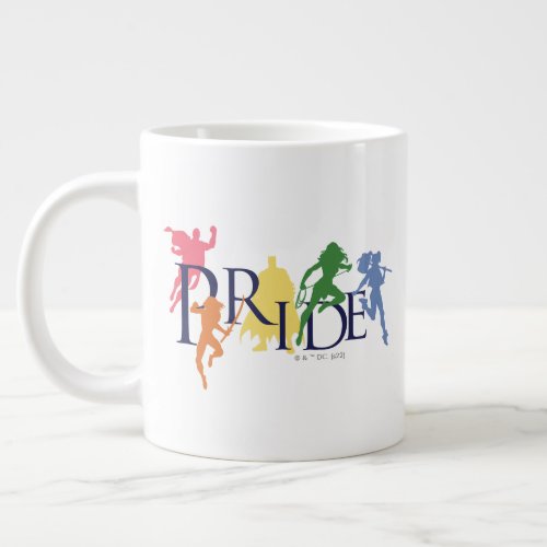 Justice League Pride Character Silhouettes Giant Coffee Mug