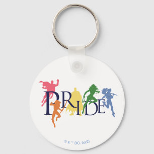 Justice League Pride Character Silhouettes Keychain