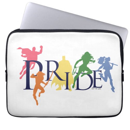 Justice League Pride Character Silhouettes Laptop Sleeve