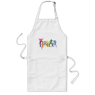 Justice League Pride Character Silhouettes Long Apron