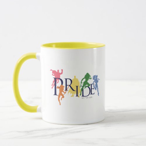 Justice League Pride Character Silhouettes Mug