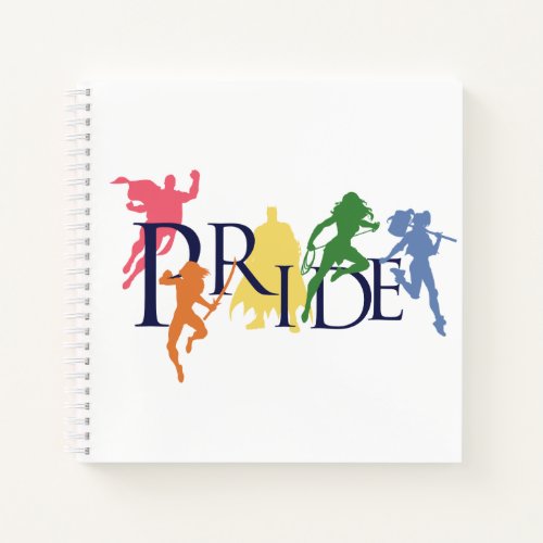 Justice League Pride Character Silhouettes Notebook