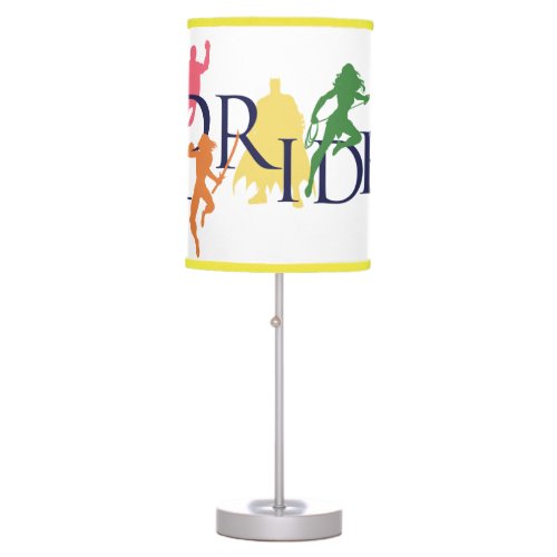 Justice League Pride Character Silhouettes Table Lamp