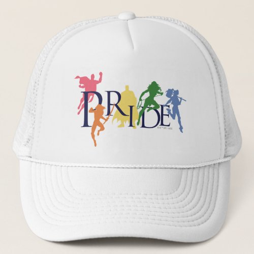 Justice League Pride Character Silhouettes Trucker Hat