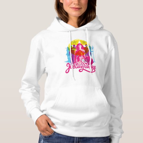 Justice League  Retro Group  Logo Pop Art Hoodie