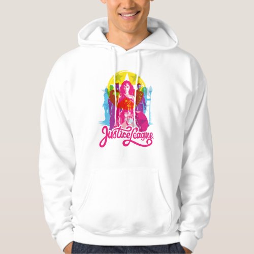 Justice League  Retro Group  Logo Pop Art Hoodie