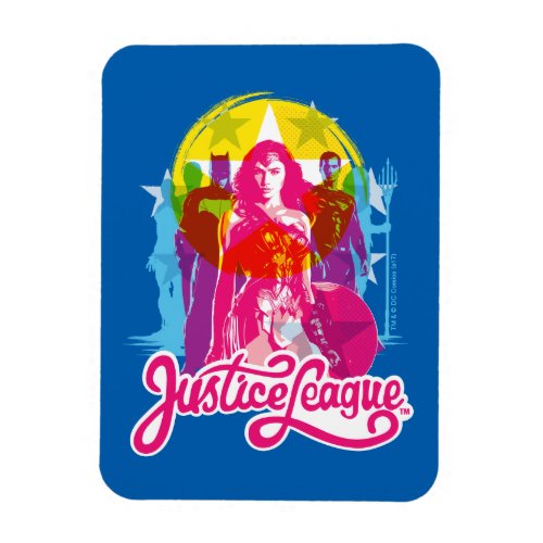 Justice League  Retro Group  Logo Pop Art Magnet