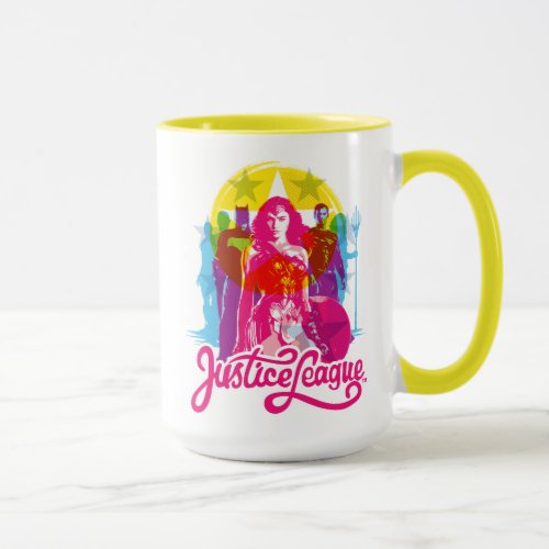 Justice League  Retro Group  Logo Pop Art Mug