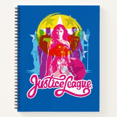 Justice League  Retro Group  Logo Pop Art Notebook