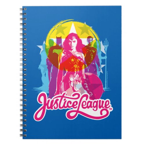 Justice League  Retro Group  Logo Pop Art Notebook