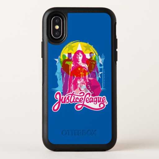 Justice League | Retro Group & Logo Pop Art OtterBox Symmetry iPhone X Case