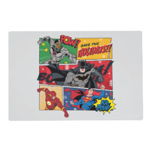 Justice League "Save the Holidays!" Placemat