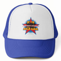 Justice League Silhouettes and Star Background Trucker Hat
