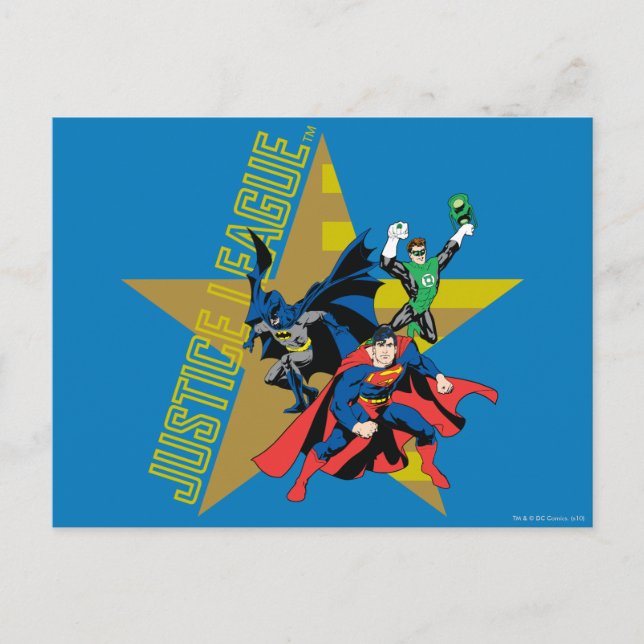 Justice League Star Heroes Postcard (Front)