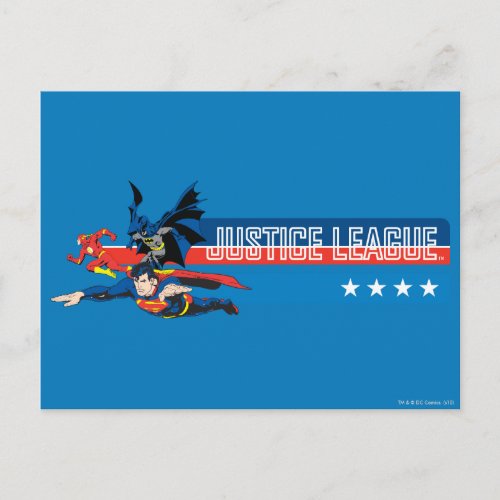 Justice League Stars and Stripes Postcard