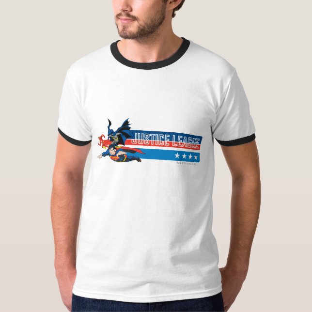 Justice League Stars and Stripes T-Shirt (Front)