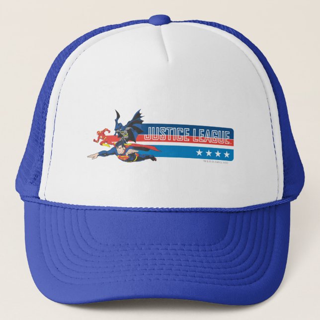 Justice League Stars and Stripes Trucker Hat (Front)