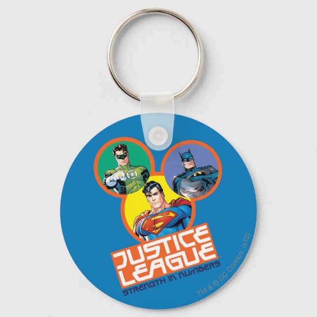 Justice League "Strength in Numbers" Keychain (Front)