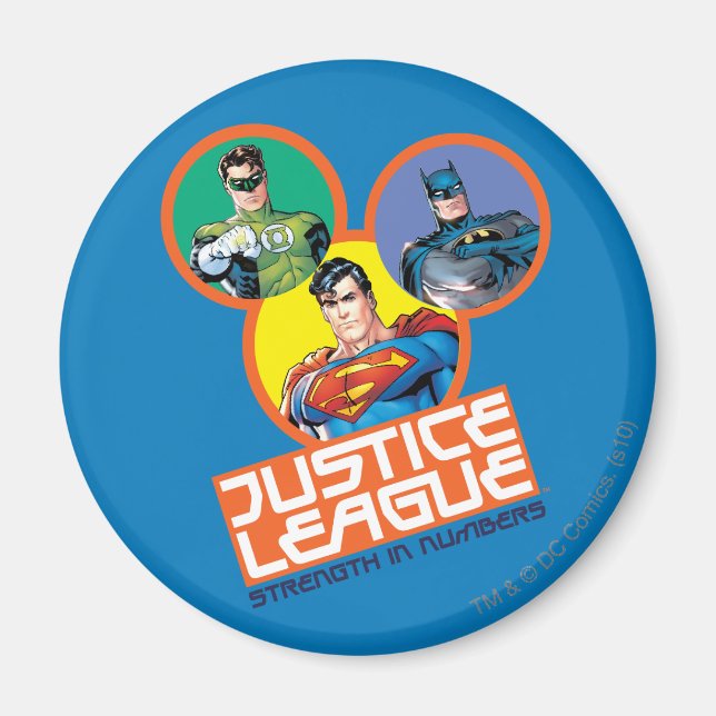 Justice League "Strength in Numbers" Magnet (Front)