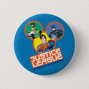 Justice League "Strength in Numbers" Pinback Button