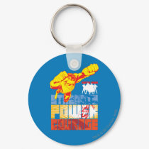 Justice League Strength. Power. Courage. Character Keychain