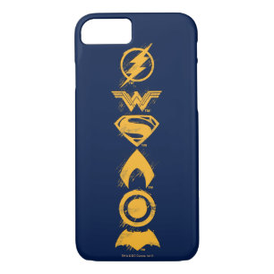 Justice League Stylized Team Symbols Lineup iPhone 8/7 Case