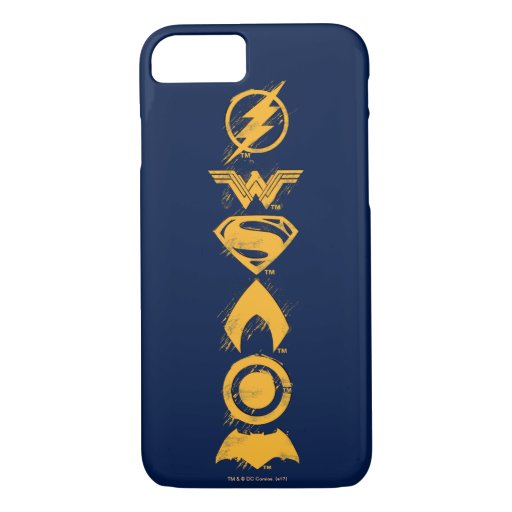 Justice League | Stylized Team Symbols Lineup iPhone 8/7 Case