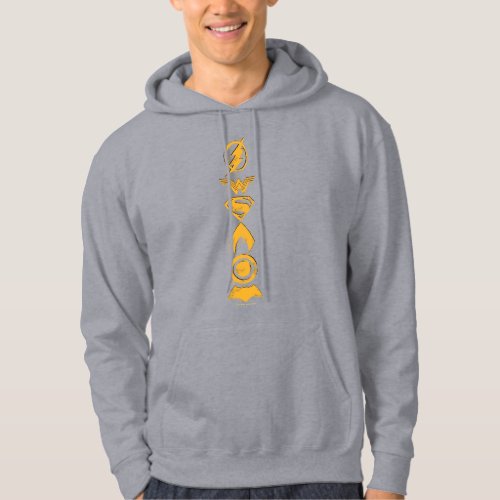 Justice League  Stylized Team Symbols Lineup Hoodie