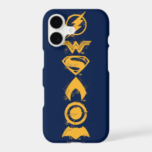 Justice League Stylized Team Symbols Lineup iPhone 17 Case
