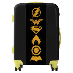 Justice League   Stylized Team Symbols Lineup Luggage