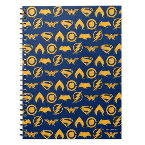 Justice League  Stylized Team Symbols Lineup Notebook